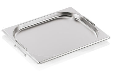 Ruostumattomasta teräksestä valmistettu Gastronorm-pelti kahvalla GN1/2 Syvyys 20mm | Adexa 81220H
