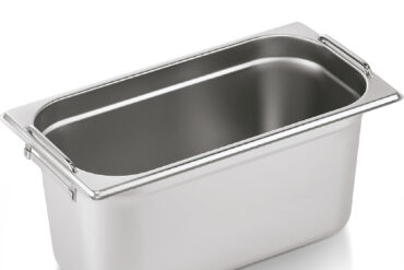 Ruostumattomasta teräksestä valmistettu Gastronorm-astia kahvalla GN1/3 Syvyys 150mm | Adexa 8136H