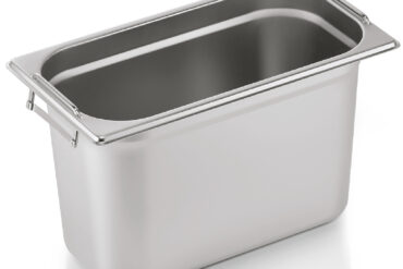 Ruostumaton teräs Gastronorm-pannu kahvalla GN1/3 Syvyys 200mm | Adexa 8138H