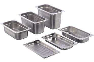 Ruostumaton teräs Gastronorm-astia rei'itetty GN1/3 Syvyys 20mm | Adexa 81320P