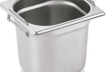 Ruostumaton teräksinen Gastronorm-vuoka kahvalla GN1/6 syvyys 150mm | Adexa 8166H