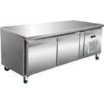 Ammattimainen matala jäähdytetty tiski / kokin alusta 2 ovea 1360x700x650mm | Adexa BASE21