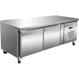 Ammattimainen matala jäähdytetty työpöytä / Kokkialusta 2 ovella 1360x700x650mm | Adexa BASE21