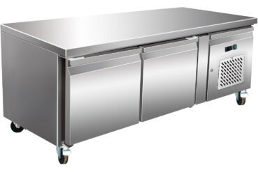 Ammattimainen matala jäähdytetty tiski / kokin alusta 2 ovea 1360x700x650mm | Adexa BASE21