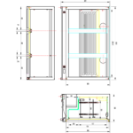 Baarijääkaappi 3 saranoitua ovea 312 litraa Ruostumaton teräs | Adexa SSBC03PP - Image 3