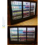 Baarijääkaappi 3 liukuovilla 300 litraa Musta | Adexa BC03PS - Image 3