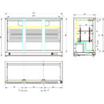 Baarijääkaappi 3 saranoitua ovea 312 litraa Musta | Adexa BC03PP - Image 4