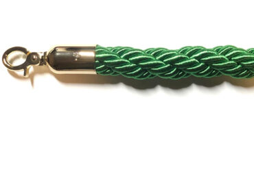 Vihreä punottu tolppaköysi kultaisilla päillä 1,5 m | Adexa BR01GG