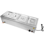 Kaupallinen Bain Marie 4xGN1/2 astiat & kannet Tyhjennysventtiili | Adexa BR11045