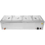 Kaupallinen Bain Marie 4xGN1/2 astiat & kannet Tyhjennysventtiili | Adexa BR11045 - Image 2