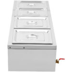 Kaupallinen Bain Marie 4xGN1/2 astiat & kannet Tyhjennysventtiili | Adexa BR11045 - Image 8