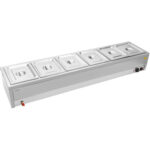 Ammattimainen bain-marie 6xGN1/2 astioilla & kansilla, tyhjennysventtiili | Adexa BR17045 - Image 7