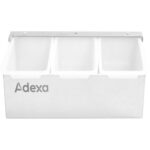 Koristeluvati / Mausteteline kannella, 3 lokeroa, ruostumatonta terästä ja muovia | Adexa CHB03 - Image 5