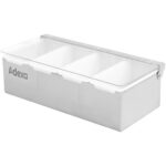 Koristelulokerikko / Mausteannostelija kannella, 4-osastoinen, Ruostumaton teräs & muovi | Adexa CHB04 - Image 3