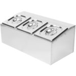 Kaupallinen maustepidike, joka sisältää 3xGN1/6-100mm astiaa ja kannet | Adexa CHD03A