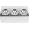 Kaupallinen maustepidike, joka sisältää 3xGN1/6-100mm astiaa ja kannet | Adexa CHD03A - Image 2
