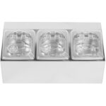 Kaupallinen Mausteteline, sisältää 3xGN1/6-100mm astiaa ja avattavat kannet | Adexa CHD03APCFL - Image 2