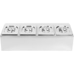 Kaupallinen mausteteline, joka sisältää 4 x GN1/6-100 mm astiat ja kannet | Adexa CHD04A - Image 3