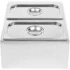 Kaupallinen Mausteiden Säilytyslaite, sisältäen 2xGN1/3-100mm astiaa kansilla Ruostumattomasta teräksestä | Adexa CHD04B3 - Image 2