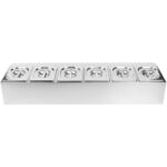 Kaupallinen mausteteline sisältäen 6xGN1/6-100mm astiat ja kannet | Adexa CHD06A - Image 2