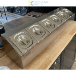 Kaupallinen mausteteline sisältäen 6xGN1/6-100mm astiat ja kannet | Adexa CHD06A - Image 4