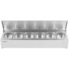 Kaupallinen mausteteline kannella, sisältäen 6xGN1/6-150mm säiliöt Ruostumaton teräs | Adexa CHD06ADFL - Image 3
