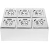 Kaupallinen Mausteiden Säilytyspidike, sisältää 6xGN1/6-100mm astiaa ja kannet | Adexa CHD06B - Image 3