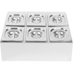 Kaupallinen Mausteiden Säilytyspidike, sisältää 6xGN1/6-100mm astiaa ja kannet | Adexa CHD06B - Image 3