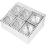 Kaupallinen Mausteteline, sisältäen 6xGN1/6-100 mm astiat & kääntökannet | Adexa CHD06BPCFL - Image 2