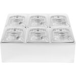 Kaupallinen Mausteteline, sisältäen 6xGN1/6-100 mm astiat & kääntökannet | Adexa CHD06BPCFL - Image 3