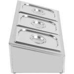 Kaupallinen mausteteline, sisältää 3xGN1/4-100mm astiat kannella ruostumaton teräs | Adexa CHE03A - Image 4