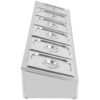 Kaupallinen maustepidike sisältäen 6xGN1/4-100mm astiat kannella, ruostumatonta terästä | Adexa CHE06A - Image 4