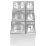 Kaupallinen maustesäiliöteline, sisältää 3xGN1/6 + 3xGN1/9 pannua urallisilla kansilla ja kauhoilla | Adexa CHM01 - Image 6
