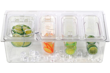 Jäähdytetty Mausteteline sisältäen 1xGN1/6+3xGN1/9-150mm säiliöt kannella Muovi | Adexa CHP06BD2