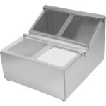 Kaupallinen Kastikepidike sisältäen 4 x GN1/6-100 mm astiat ja kääntökannet | Adexa CHRLF04B1 - Image 2