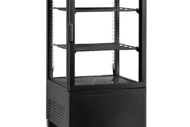 Työtasolle sijoitettava näyttökaappi 58 litraa 2 hyllyä Musta 1 tasainen ovi | Adexa CL58B