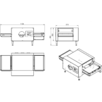 Kaupallinen kuljetinhihnapizzauuni 16 pizzaa (12'' per tunti) | Adexa CP12S - Image 2