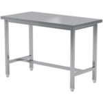 Kaupallinen työpöytä Ruostumaton teräs Ilman alahyllyä 1400x800x900mm | Adexa CT80140