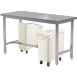 Kaupallinen työpöytä Ruostumaton teräs Ilman alahyllyä 1400x800x900mm | Adexa CT80140 - Image 2