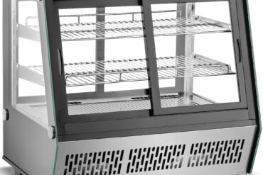 Vitriinijääkaappi 160 litraa Avautuu edestä ja takaa 2 hyllyä Musta | Adexa CW1601