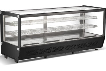 Näyttöjääkaappi 268 litraa 2 hyllyä Musta Tasainen etuosa | Adexa CW250B