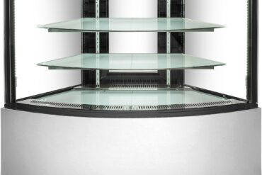 Kakku Laskuri 330 litraa 2 hyllyä Kaarilasinen Kulmayksikkö Ruostumaton Teräs | Adexa CW350C