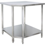Kaupallinen ruostumattomasta teräksestä valmistettu kulmatyöpöytä 900x900x600x600x900 mm | Adexa CWTB1060S