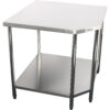Kaupallinen työpöytä kulmayksikkö Ruostumaton teräs 900x900x600x600x900mm Alahylly | Adexa CWT1060R - Image 4