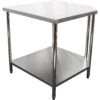 Kaupallinen työpöytä kulmayksikkö Ruostumaton teräs 900x900x600x600x900mm Alahylly | Adexa CWT1060R - Image 2