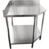 Kaupallinen työpöydän kulmayksikkö Ruostumaton teräs 900x900x600x600x900/1000mm Ylösnousu Alahylly | Adexa CWT1060RB - Image 2