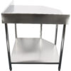 Kaupallinen työpöydän kulmayksikkö Ruostumaton teräs 900x900x600x600x900/1000mm Ylösnousu Alahylly | Adexa CWT1060RB - Image 6