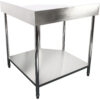 Kaupallinen työpöydän kulmayksikkö Ruostumaton teräs 900x900x600x600x900/1000mm Ylösnousu Alahylly | Adexa CWT1060RB - Image 5