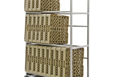 Kaupallinen Tippakärry Astianpesukoneen koreille Ruostumatonta terästä 30 koria 1070x470x1705mm | Adexa DDT30