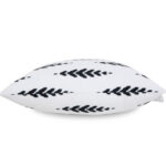 Tyynynpäällinen 50x50 cm Valkoinen mustalla kuviolla | Siexa DPC50502 - Image 2